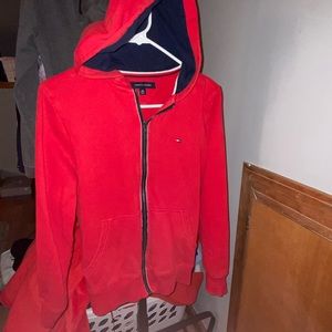 I am selling a Tommy Hilfiger zip up, in the size XS & in the color Red